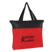 Customized Non-Woven Zippered Promotional Tote Bag- 18"W x 15"H