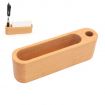 Wood Business Card Holder Case with Pen Slot Holder