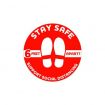 12" Dia Circle- Stay Safe Floor Decal