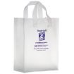 Imprinted 10 x 13 Clear Frosted Shopping Bag with Gusset