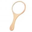 Compact Natural Bamboo Logo Mirror with Handle