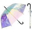 Custom Holographic Rainbow Laser Shining Clear Umbrella - 46"