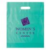 Foil Stamp Custom Frosted Die Cut Plastic Bag - 12"W x 15"H x 3"D