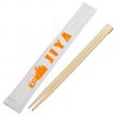 White Sleeve 9" Promotional Bamboo Chopsticks