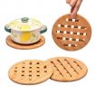 Hot Pot Circle Bamboo Custom Holder Pads