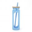 Insulated Silicone Sleeve Custom Glass Straw Tumbler - 20 oz.