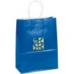 Custom Promotional Gloss Finish Logo Shopper with Twisted Paper Handles - 10"w x 13"h x 5"d