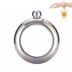 Stainless Steel Custom Bracelet Flask Logo Wine Bangle - 3.5 oz.