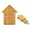 Engrave Mini Wooden House Shaped Custom USB Flash Drive Promotional Gifts