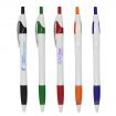 Custom White Javelin Pen with Colorful Grip Design