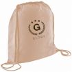 Custom Natural Cotton Promotional Drawstring Backpack - 14"w x 16"h