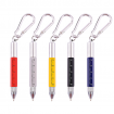 Personalized Custom 6-in-1 Multi-tool Stylus Ballpoint Pen with Carabiner