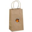 Promotional Full Color Custom Imprinted Twisted Kraft Handle Shopper - 6"w x 8.5"h x 2.5"d