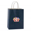 Custom Promo Full Color Shopping Bag - Tinted Kraft Finish - 8"w x 10"h x 4.75"d