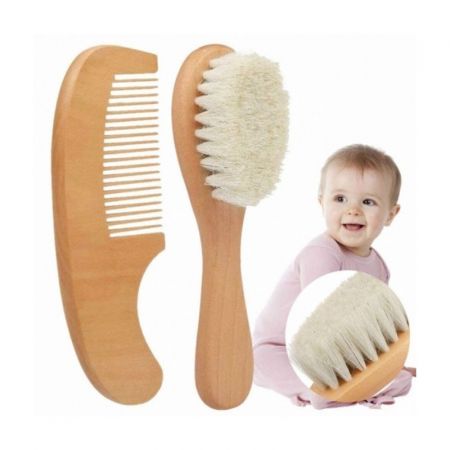 Wood Promotional Baby Brush & Comb Set