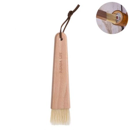 Wood Handle Branded Coffee Grinder Cleaning Brush
