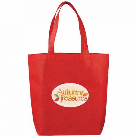 Custom Bullet Eros Non-Woven Tote Recyclable Promotional Bag - 13.5"W x 15"H x 4.25"D