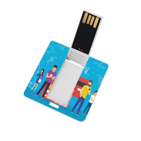 Custom Mini Square Card USB Flash Drive Full Color Imprinted Giveaways