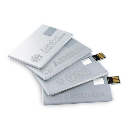 Custom Ultra-thin Aluminum Pocket Card USB Flash Drive Promotional Swag