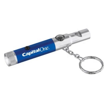 Promotional Whistle Key Light with Compass