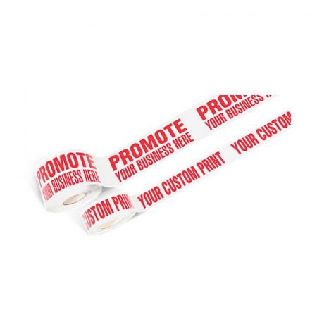 Custom WHITE Tape with RED Print