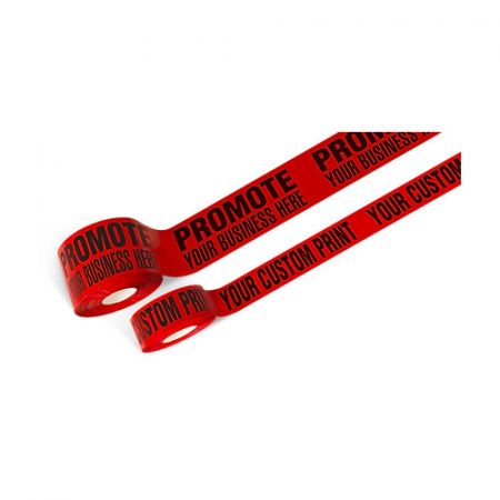 RED Tape with BLACK Print