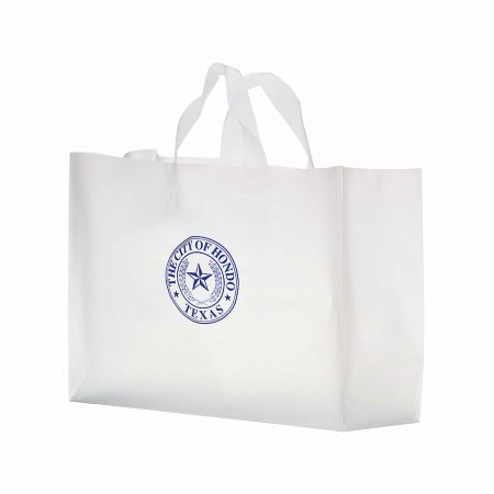 Clear Frosted Soft Loop Shopper Bag