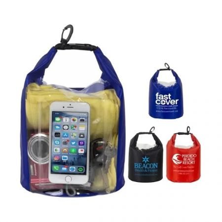The Navagio" 5.0 Liter Water Resistant Dry Bag With Clear Pocket Window
