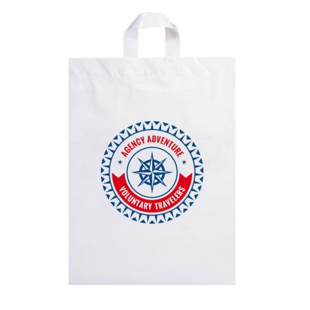 Fused Soft Loop Handle Plastic Bag (12"x15"x5")