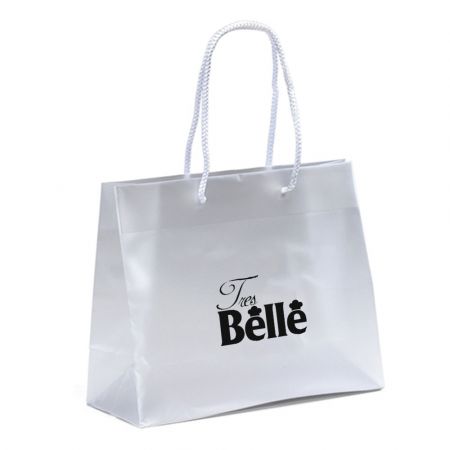 Tube Handle Frosted Plastic Shopping Bags