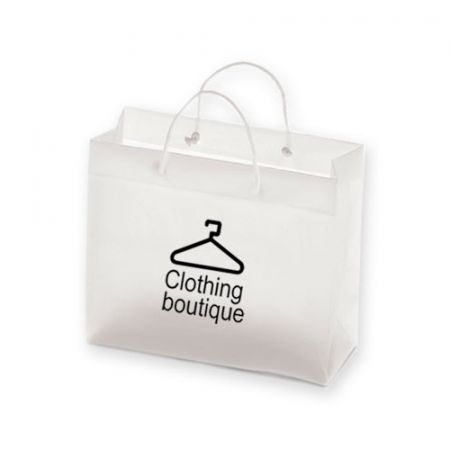 Cotton Handle Frosted Plastic Shopping Bags