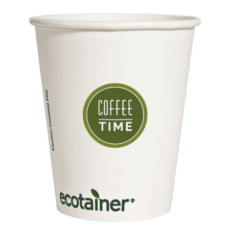 8 oz. Ecotainer Compostable Paper Hot Cups