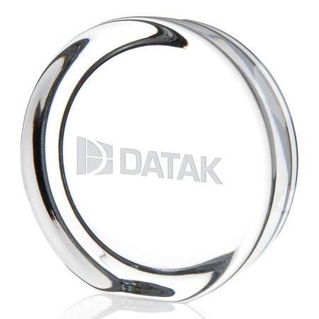 Round Paperweight with Flat Edge