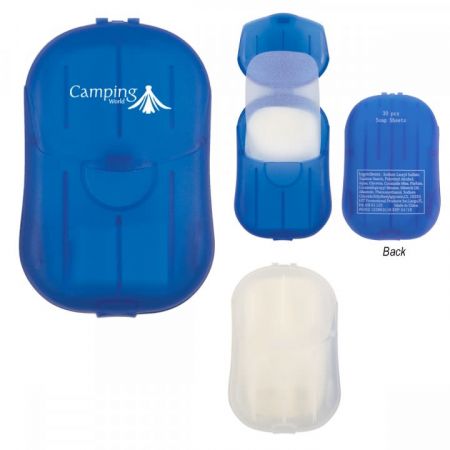 Promotional Hand Soap Sheets in Compact Travel Case