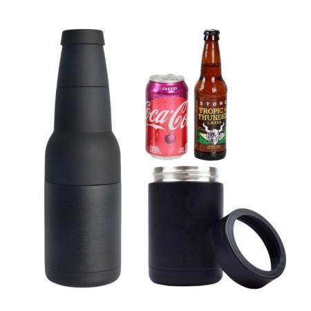 3-in-1 Stainless Steel Beer Bottle and Can Cooler with Bottle Opener
