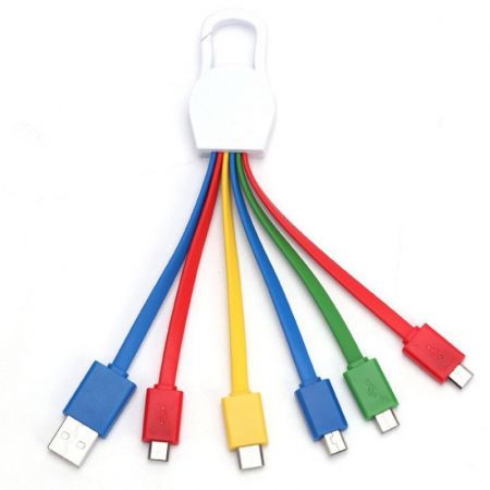 Custom 4-in-1 Carabiner USB Charging Cable
