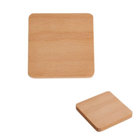 Square Wood Personalized Coaster