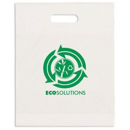 Custom Eco-Friendly Plastic Die Cut Bag - 12"W x 15"H x 3"D