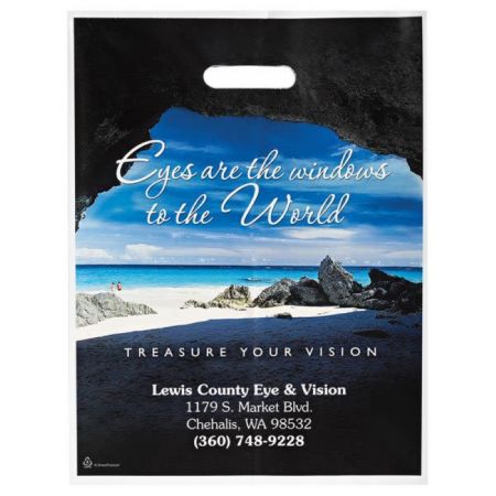 Promotional Full Color Take Home Custom Plastic Bags - 9"W x 13"H