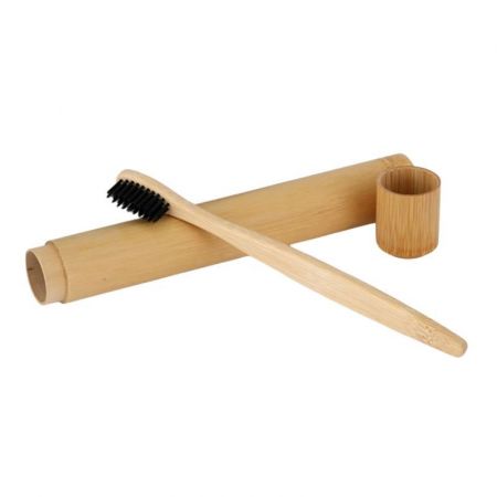 Imprinted Bamboo Toothbrush with Case for Adult