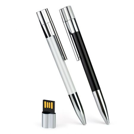 Custom Metal USB Flash Drive with Ballpoint Pen Trendy Swag Giveaways