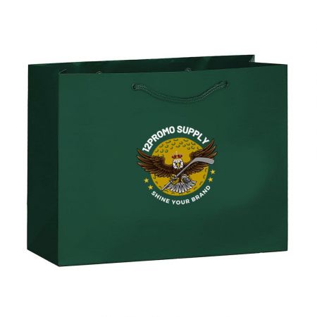 Full Color Custom Euro Handle Promotional Paper Shopping Bag - 17"w x 12.5"h x 5.5"d