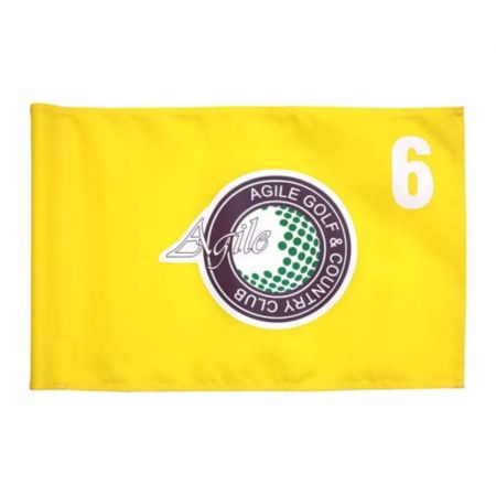 Custom Imprinted Golf Flag - 20"w x 14"h