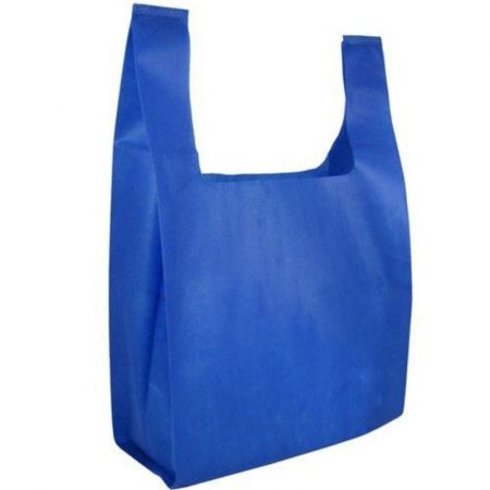 Non-Woven Imprinted Grocery Vest Bags - 13"w x 17"h x 7"d
