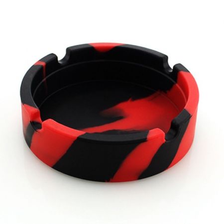 Round Tie Dyed Imprinted Silicone Ashtray