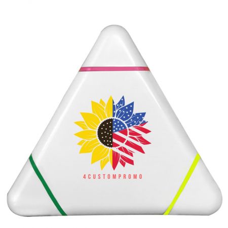 Promotional Custom Colorful Triangle Logo Imprinted Highlighter