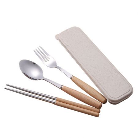 Custom Wood Handle Stainless Steel Cutlery Set