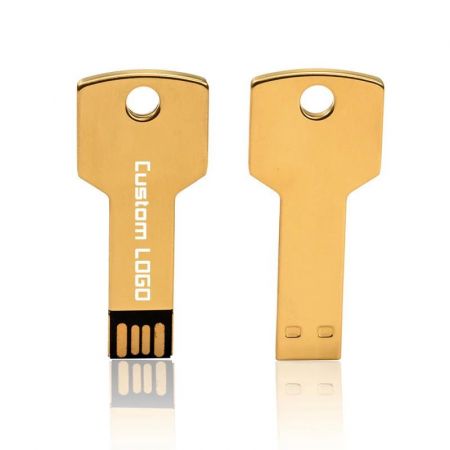 Color Plating Custom Key Shaped USB Flash Drives Promotional Giveaways