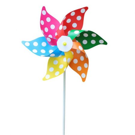 Multi-Color Plastic Logo Windmill Custom Pinwheel