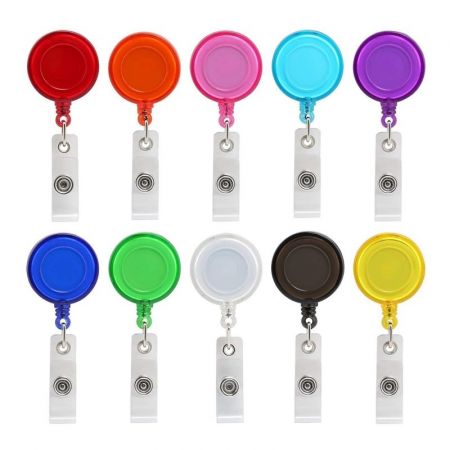 Retractable Translucent Badge Holder with Clip